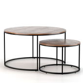 La Forma - Yoana - Набор из 2 приставных столиков Ø 80 см / Ø 50 см