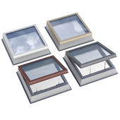 Cветовой люк слуховое окно второй свет на плоской кровле /  Modular roof window dormer skylight rooflight