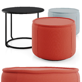 Coffee table with pouffe Tom by Softline
