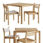 AH902 and AH501 Outdoor Dining Set by Carl Hansen