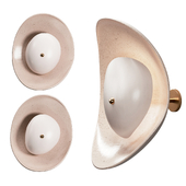 Set of 2 Free Form Wall Sconces by Elsa Foulon
