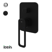 ОМ Встраиваемый смеситель с двумя выходами, Slide, хром/черный, IDDIS, SLISB00i67