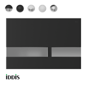 ОМ Клавиша смыва, универсальная, чёрный/хром/белый, Unifix, 006, IDDIS, UNI06BCi77