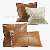 Leather pillows