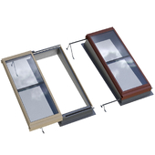 Cветовой люк слуховое зенитное окно второй свет на плоской кровле /  Modular roof window dormer skylight rooflight