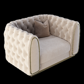 Armchair Homary Luxury Velvet Chesterfield Sofa