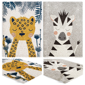 Nattiot Kids rugs / Leopard and Zebra