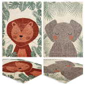 Nattiot Kids rugs / Lion and Elephant