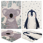 Nattiot Kids rugs / Koala and Penguin