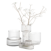 Ripple Fluted Glass Vases HnM Home