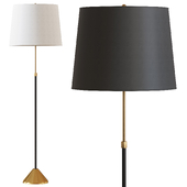 Floor lamp with white and black lampshade “Fry”