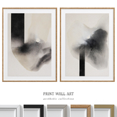 Mid-Century Abstract Neutral Wall Art P-631