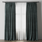 Curtain with rod 12 bule curtain HBH