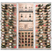 Large wine rack. Restaurant