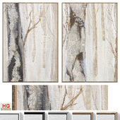 Calm Wood Landscape Textural Wall Art C-833