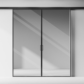 PROFILDOORS Sliding aluminum partitions (2 sheets in front of the opening)
