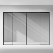 PROFILDOORS Sliding aluminum partitions (4 leafs in the opening)