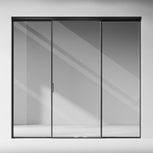 PROFILDOORS Sliding aluminum partitions (3 leaves in the opening)