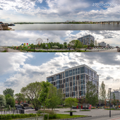Panoramas of Novosibirsk. Left bank and park