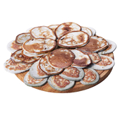 Pancakes on a platter