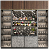Large cabinet with alcohol