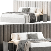 Streak bed with wide headboard