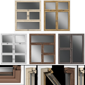 Деревянные алюминиевые витражные окна / Wooden aluminum stained windows