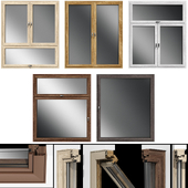 Деревянные алюминиевые витражные окна / Wooden aluminum stained windows