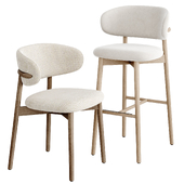 Oleandro stool & Chair by Calligaris