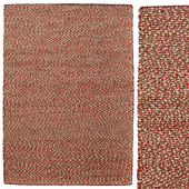 Braided rug red by HAY