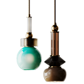 Lolite Etienne and Marie Pendant Lamps from Villari
