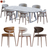 Tables Calligaris and Oleandro chair