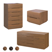 Bedside table, chest of drawers Nida. La Falegnami