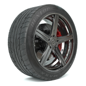 D2 forged wheel & dunlop sport maxx tire