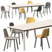 Seam table and chair set