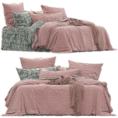 Adairs_Florence Blush Velvet Quilted Quilt Cover Separates