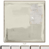 Plaster two square photo frames T-151
