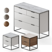 Chest of drawers and bedside table Nord (divan.ru)