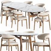 Calligaris Abrey table Oleandro chair