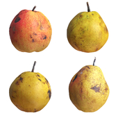 4 Realistic pears