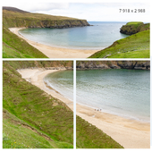 Panorama. Beach. Wild atlantic way. Ireland.