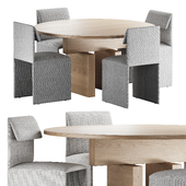 330 Resident Plane Dining Table Round and Resident Sacha Chair