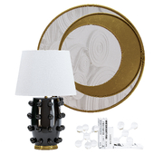 Decorative set with table lamp Linden VC in two colors