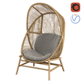 Hive chair Cane line rattan weave natural