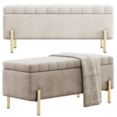 Beige bench Boyden by Madison Park