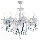 White classic chandelier with crystal Eurosvet 10108/8 VELETTA