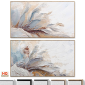 Panoramic Accent Abstract Textural Wall Art C-875