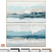 Panoramic Accent Abstract Textural Wall Art C-876