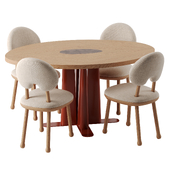 ROZE Dining table, MR. OOPS Chair by Pierre Yovanovitch