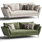Mottled light gray sofa